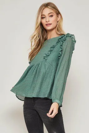 Blue Zone Planet |  A Semi-sheer Striped Woven Top