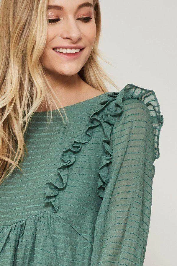 Blue Zone Planet |  A Semi-sheer Striped Woven Top