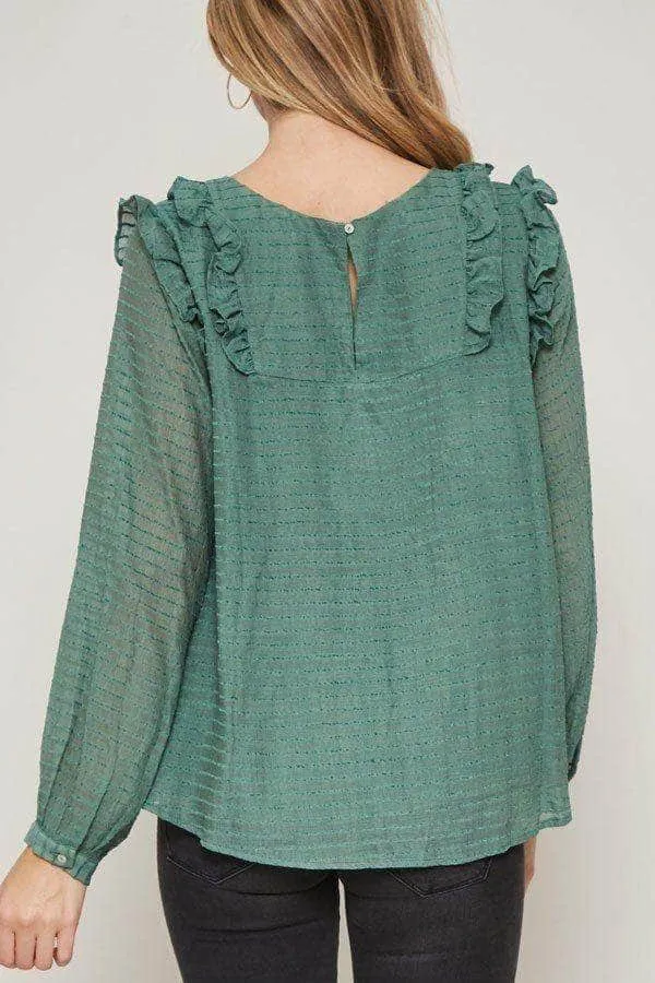 Blue Zone Planet |  A Semi-sheer Striped Woven Top