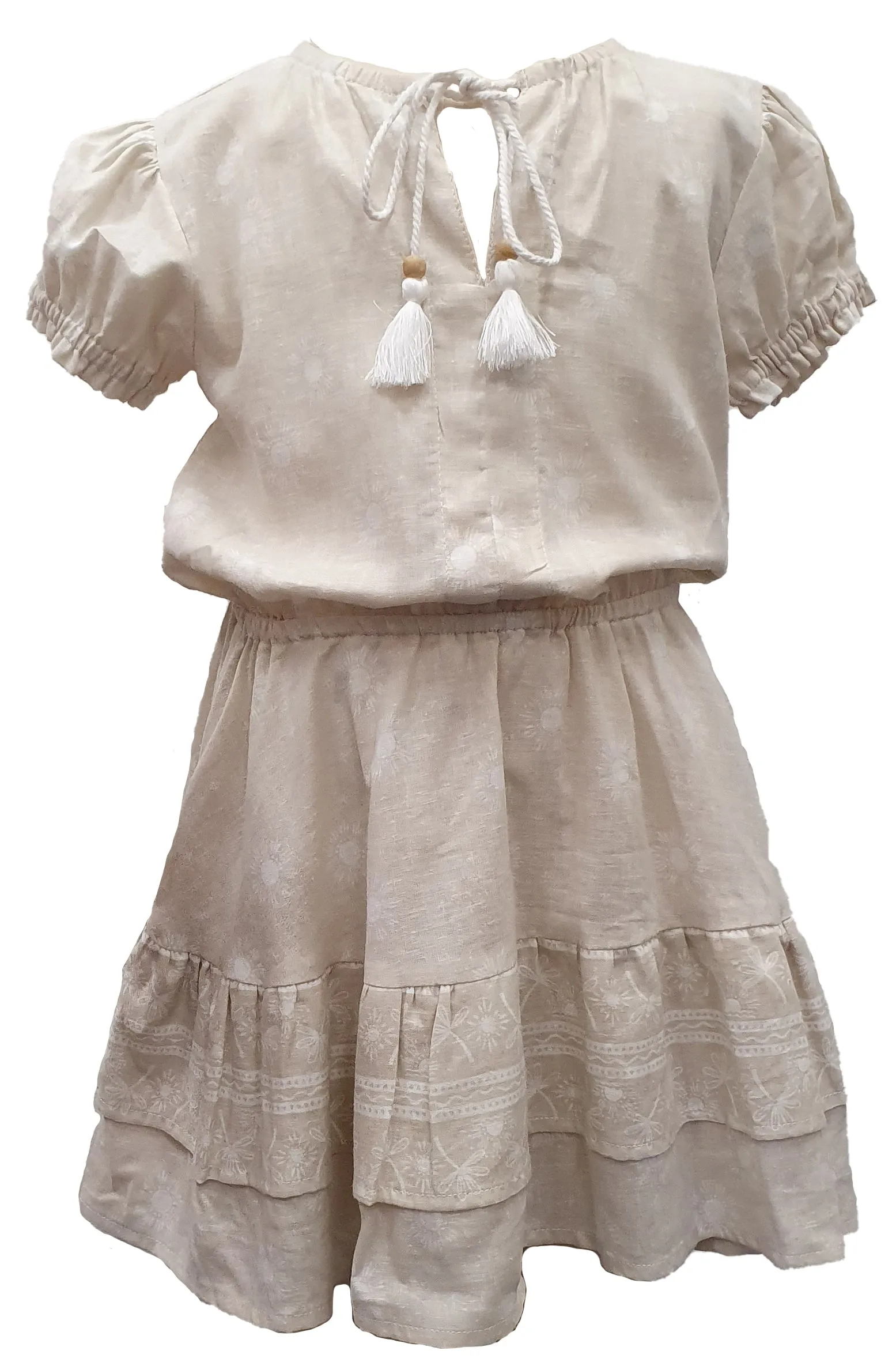 Boho Dress - White Cap Grey