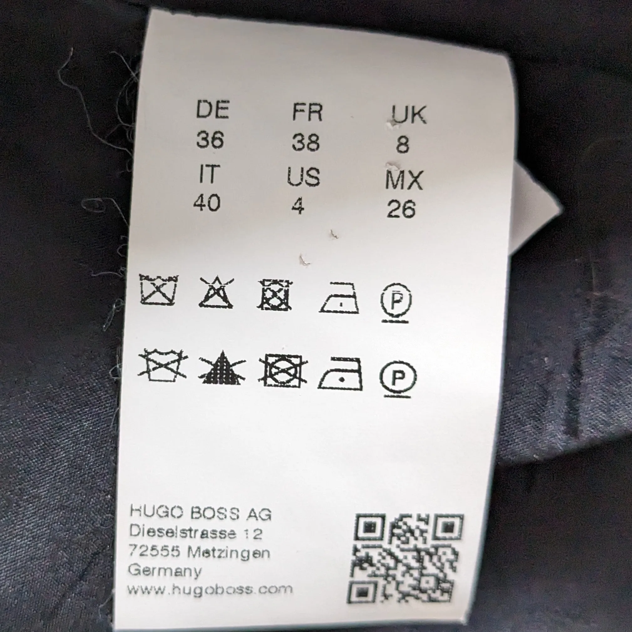BOSS Cropped Black Wool Blazer Size 4