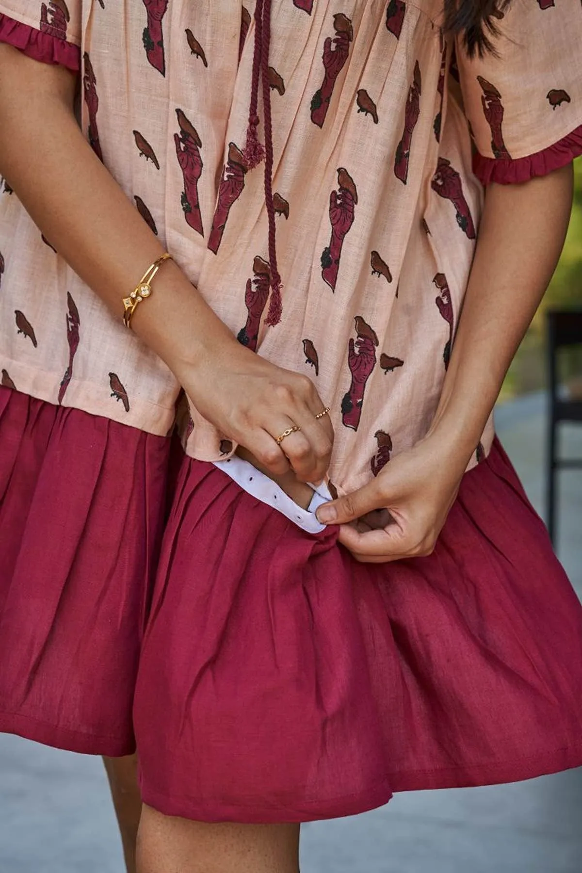 Brisk Birdie Detachable Bamboo Hemp Dress