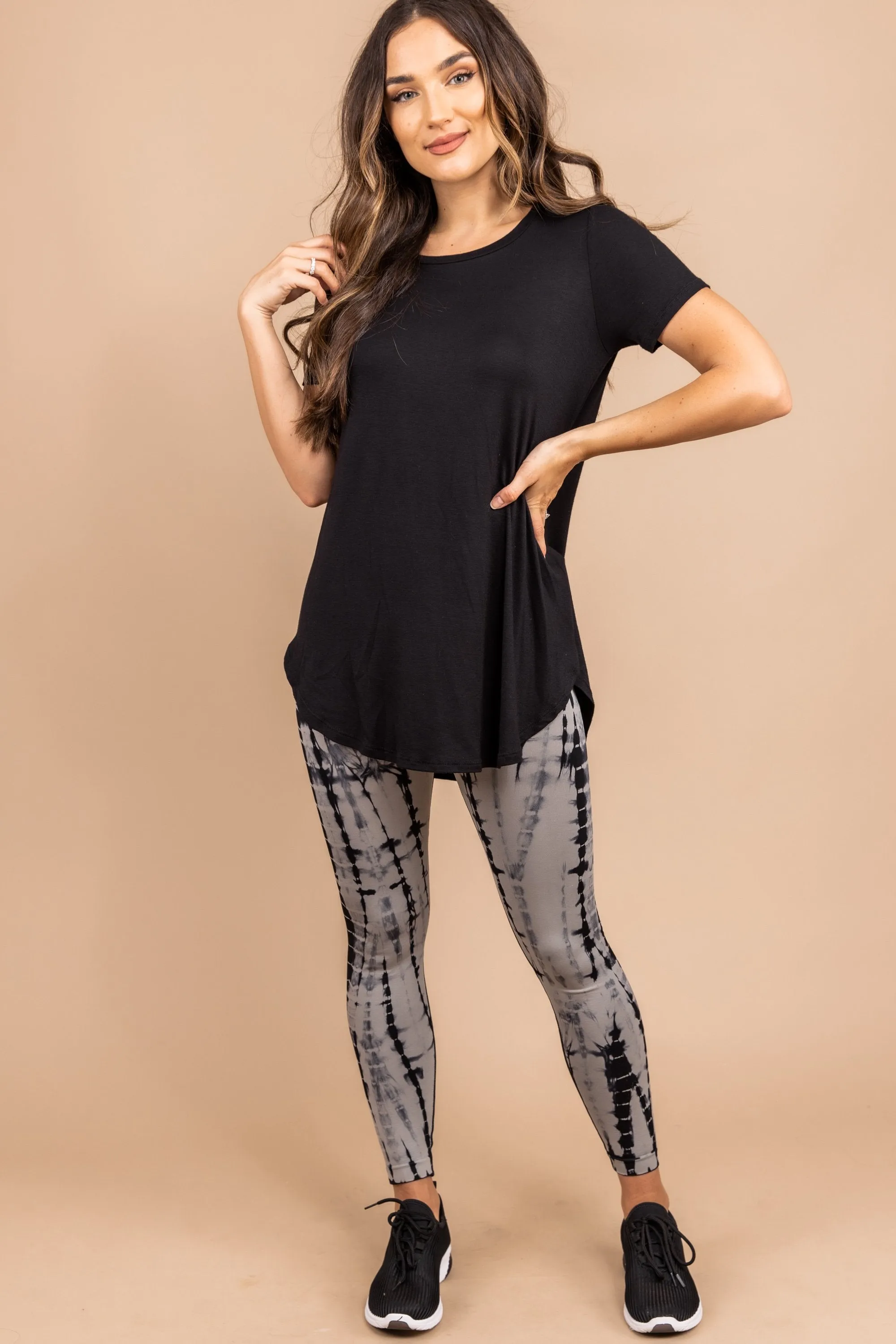 Can't Hide Black Tie Dye Leggings