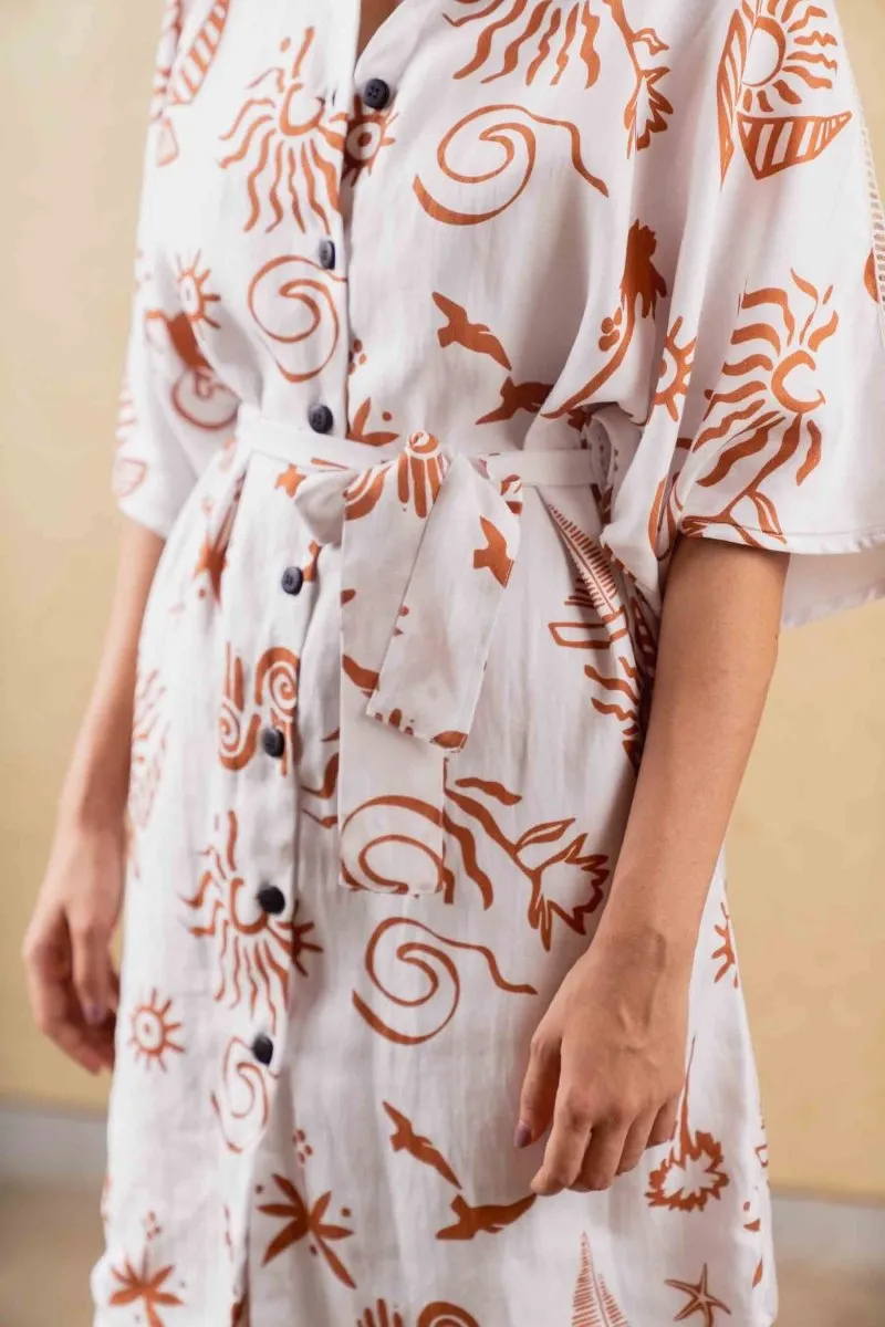 Ceres Dress - Print - Hemp Tencel