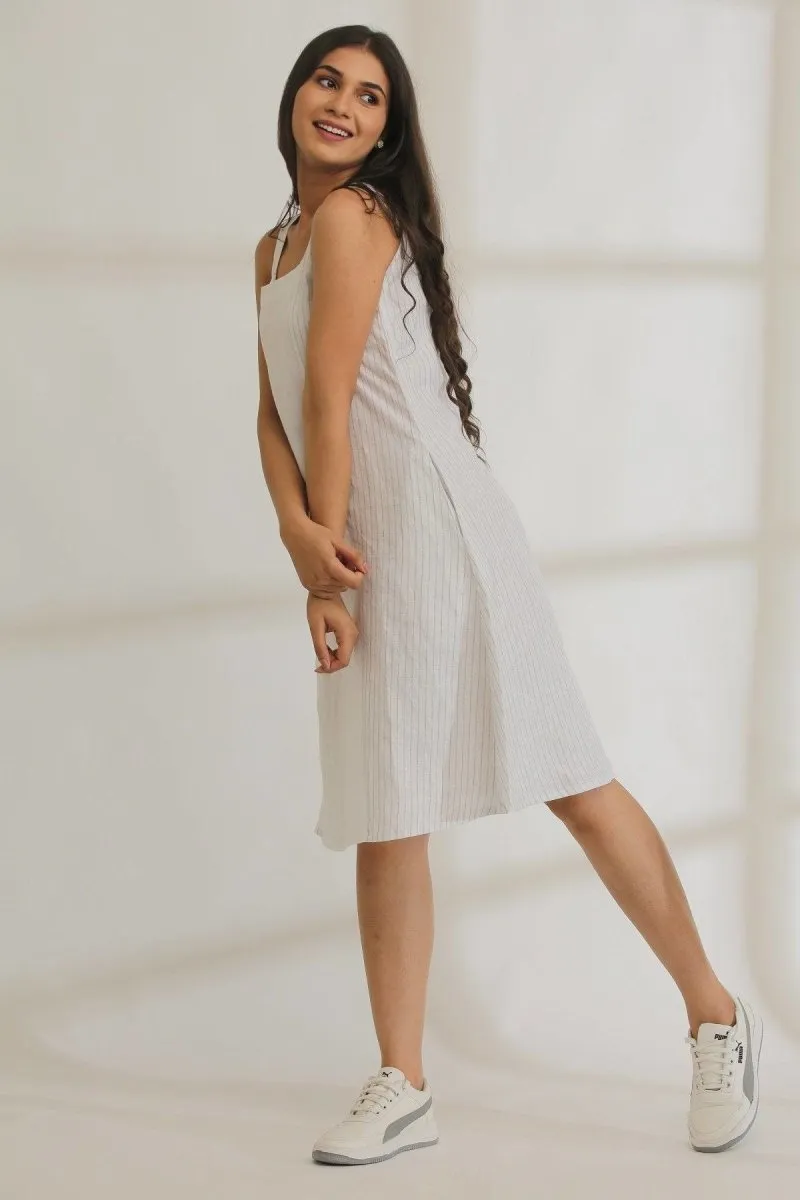 Classic Curve Striped Hemp Dress
