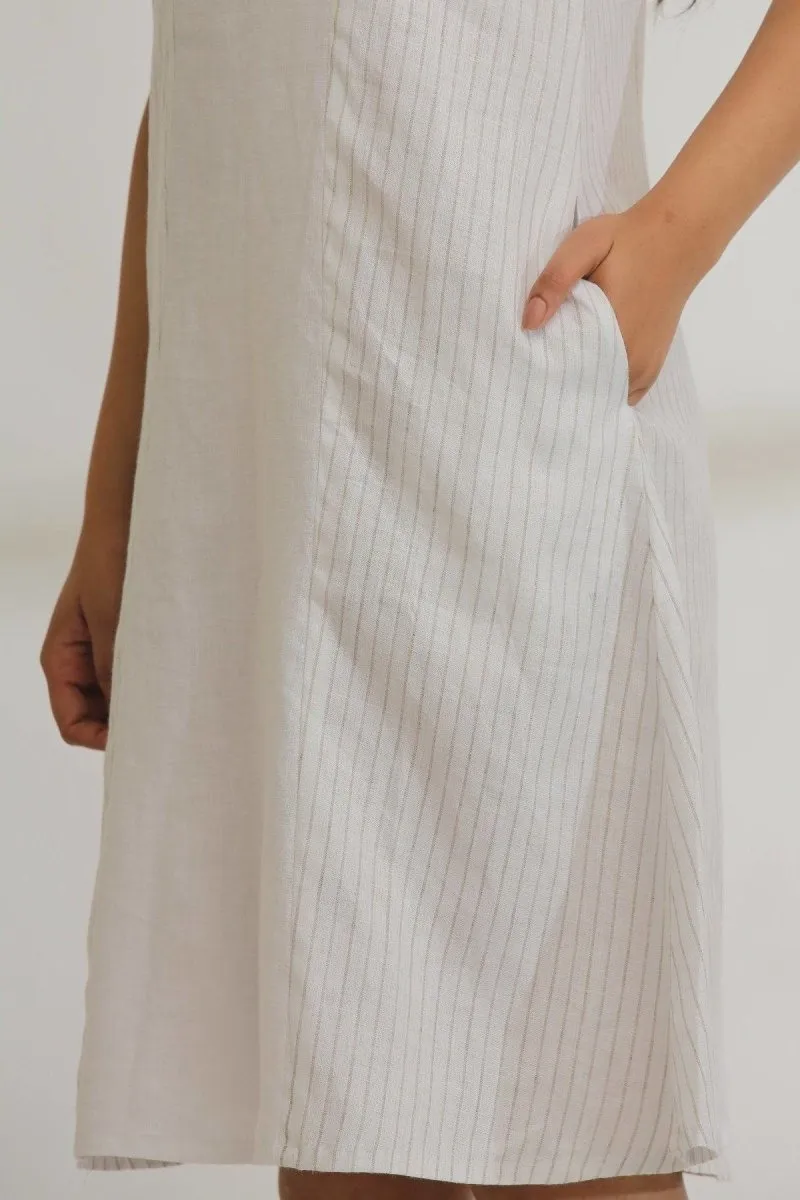 Classic Curve Striped Hemp Dress
