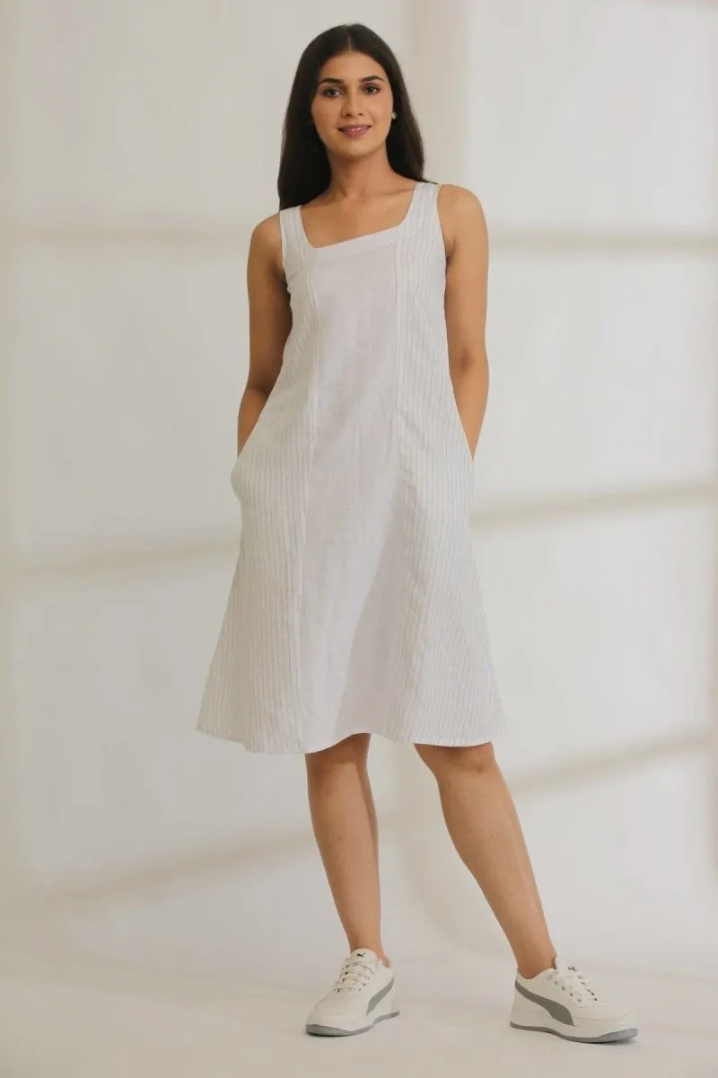 Classic Curve Striped Hemp Dress