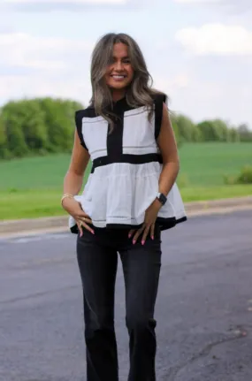 Contrast Combo Top
