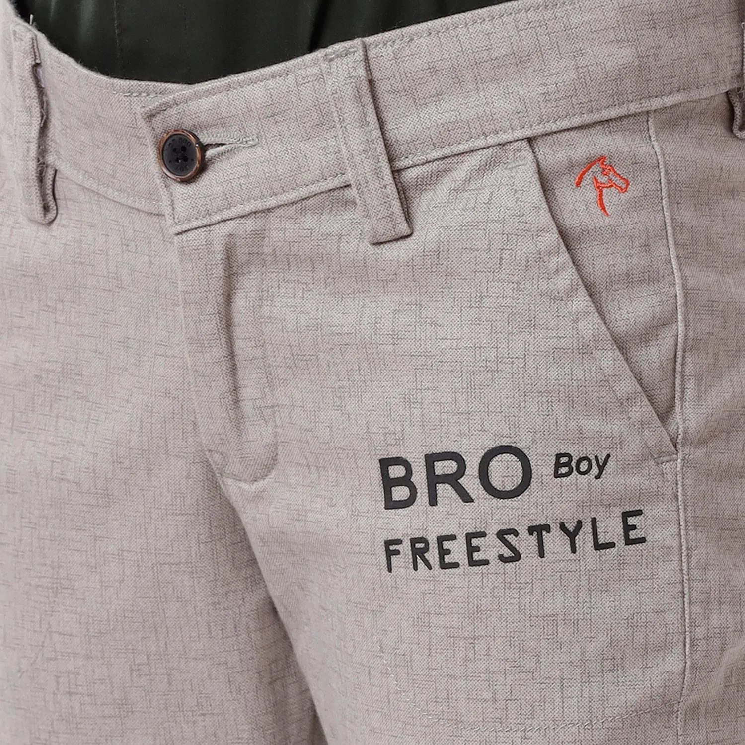 CP BRO BOYS Cotton Solid Slim Fit Grey Color Trouser - BBTR S2 05 A