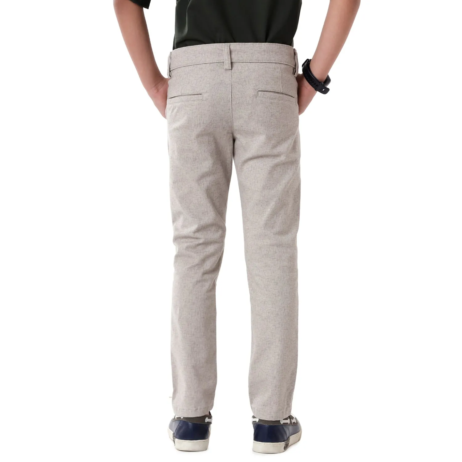 CP BRO BOYS Cotton Solid Slim Fit Grey Color Trouser - BBTR S2 05 A