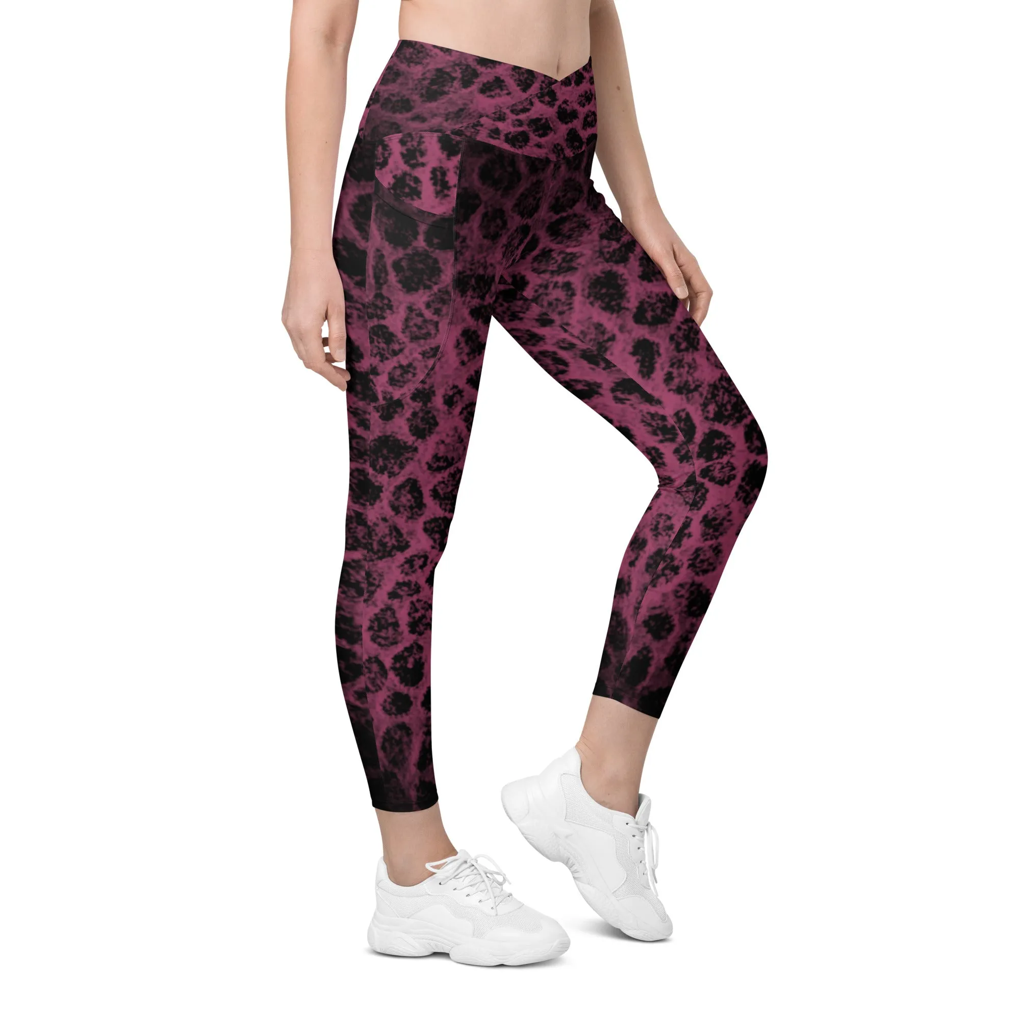 Crossover Designer Leggings with Pockets, lioness-love