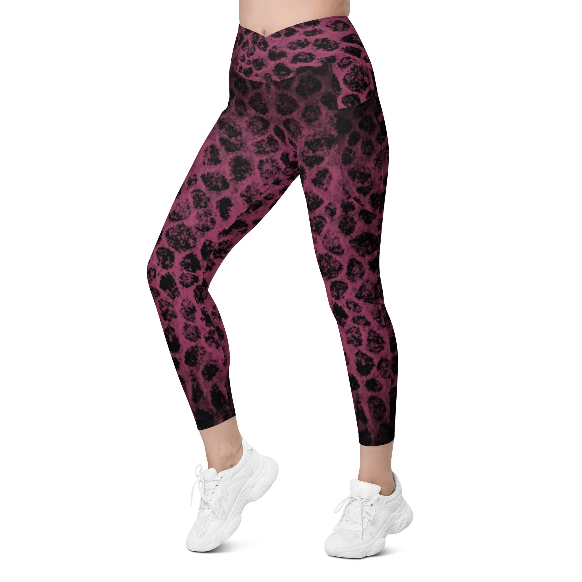 Crossover Designer Leggings with Pockets, lioness-love