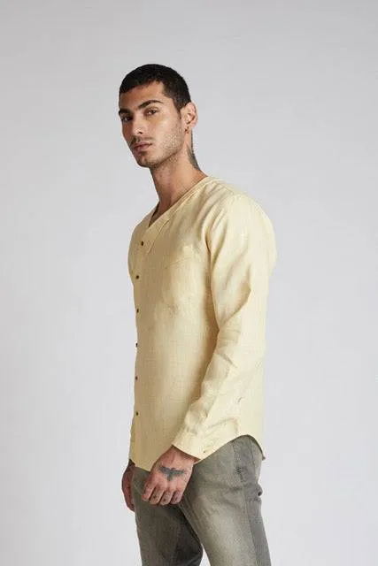 Delta Asymmetric Shirt Light Yellow