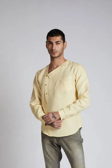 Delta Asymmetric Shirt Light Yellow