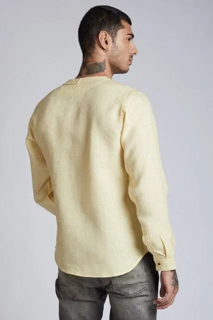 Delta Asymmetric Shirt Light Yellow
