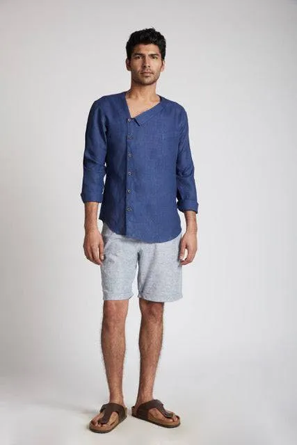 Delta Asymmetric Shirt Navy