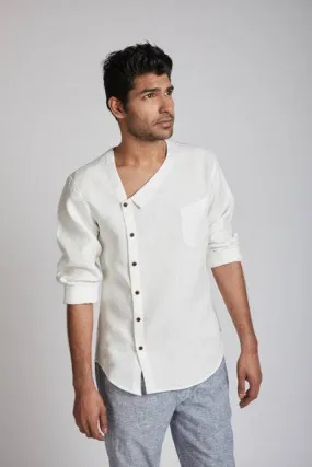 Delta Asymmetric Shirt White
