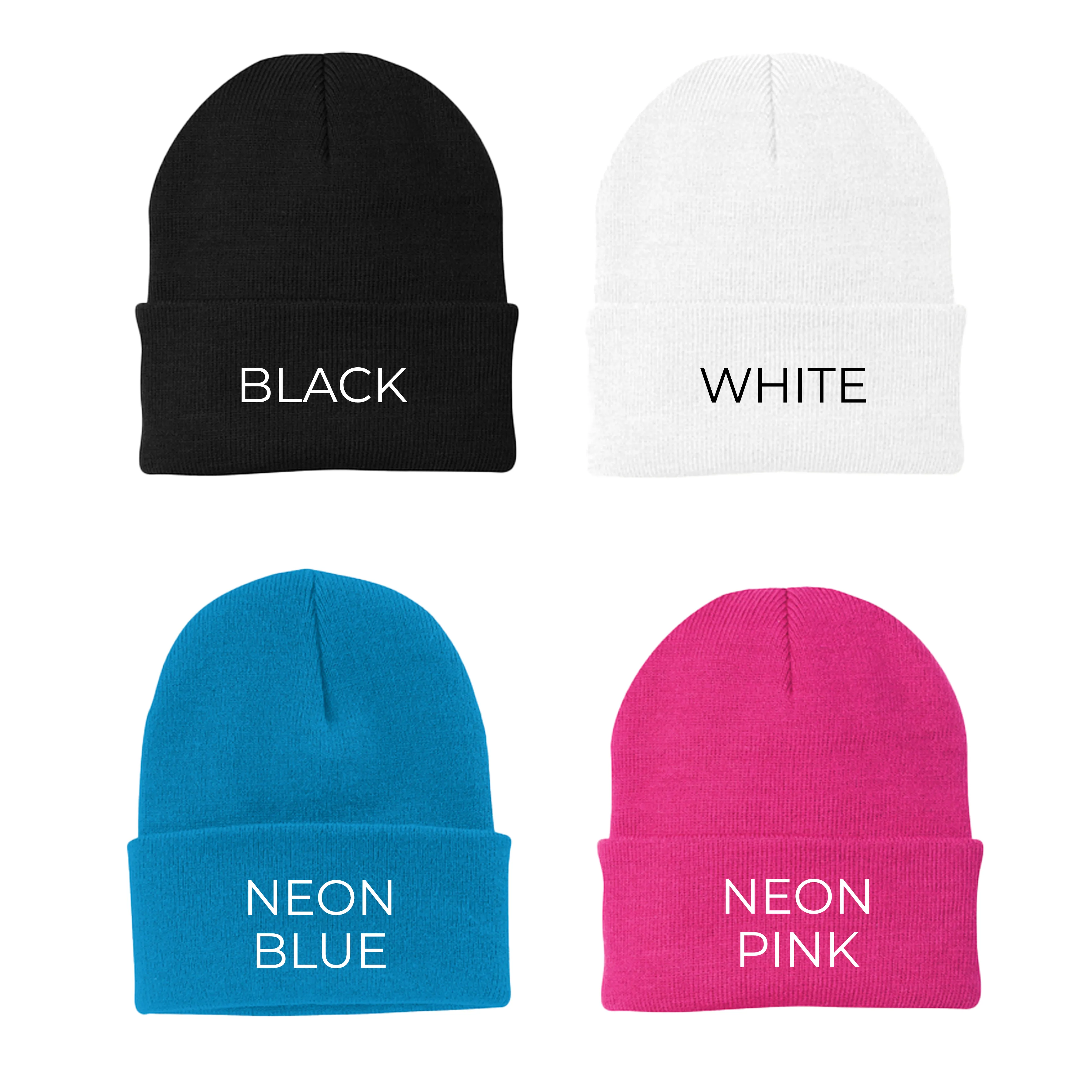 Delta Gamma Bubble Embroidered Beanie - Dee Gee Pastel
