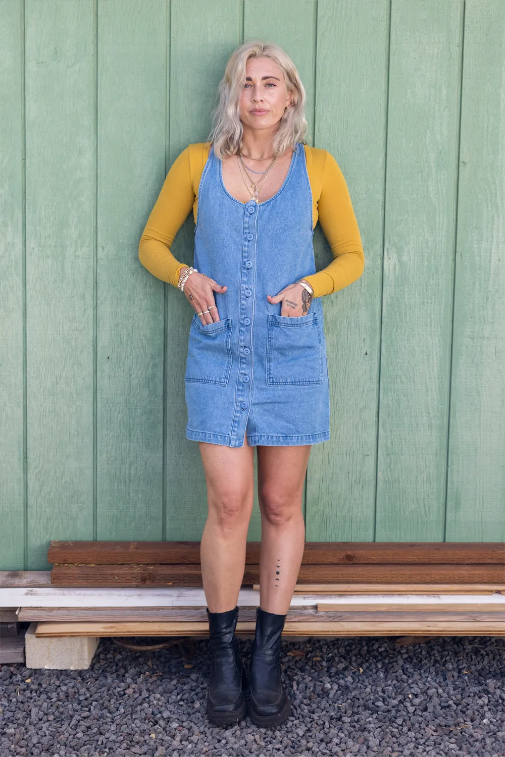 Denim Jumper Dress