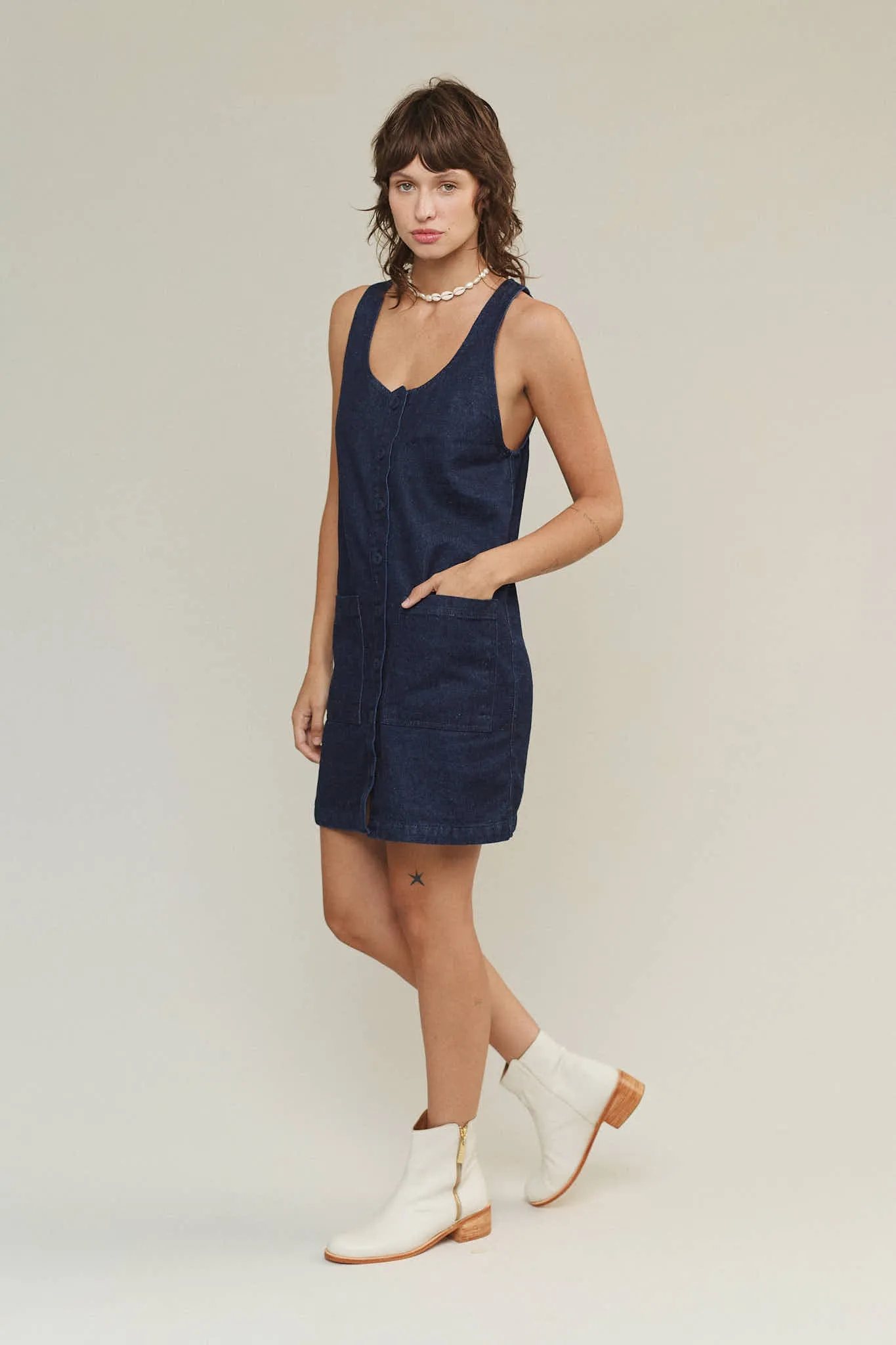 Denim Jumper Dress