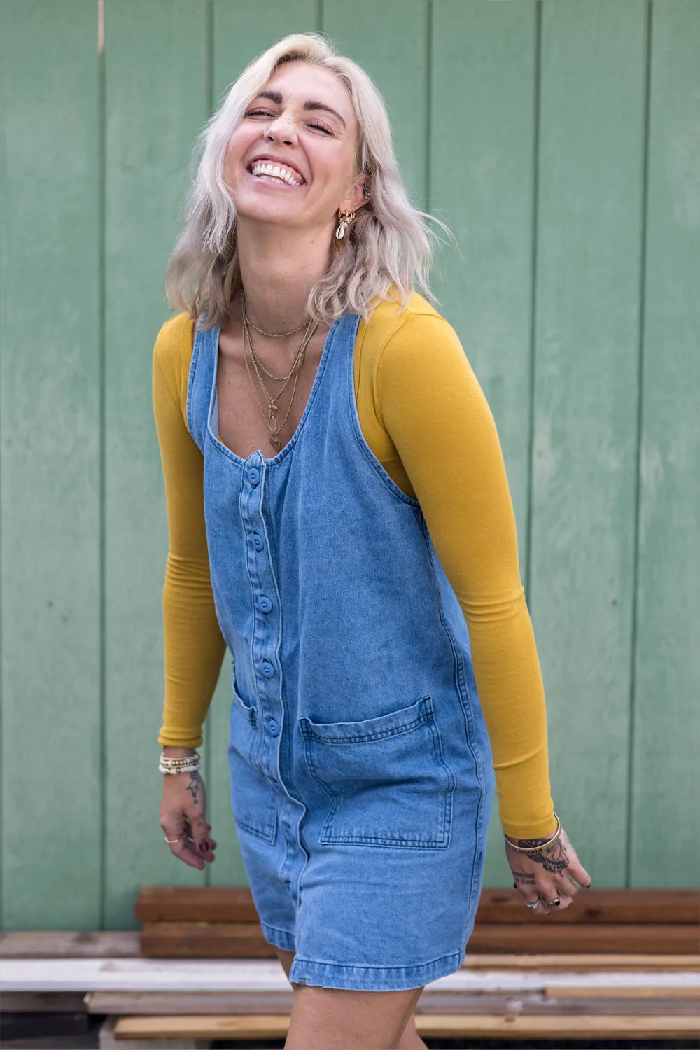 Denim Jumper Dress