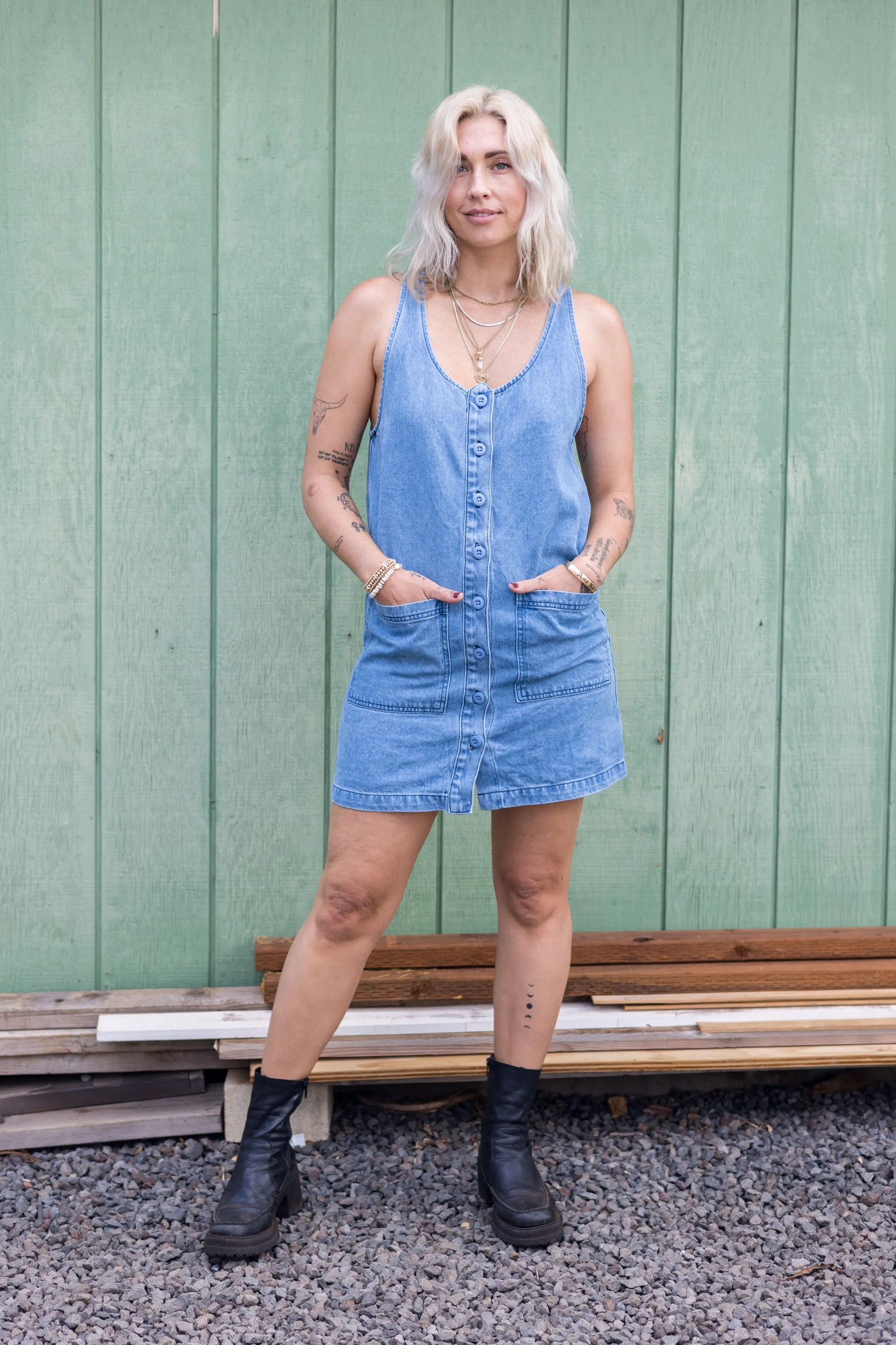 Denim Jumper Dress