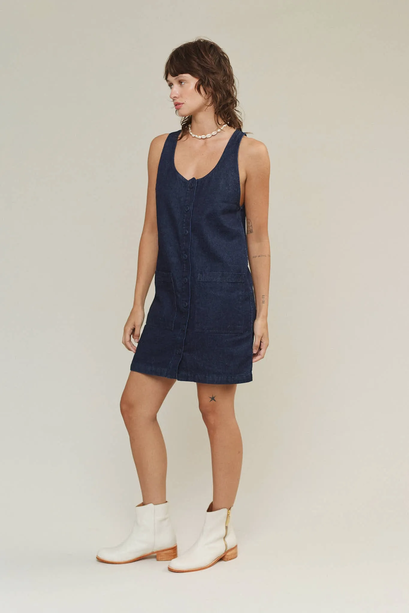 Denim Jumper Dress