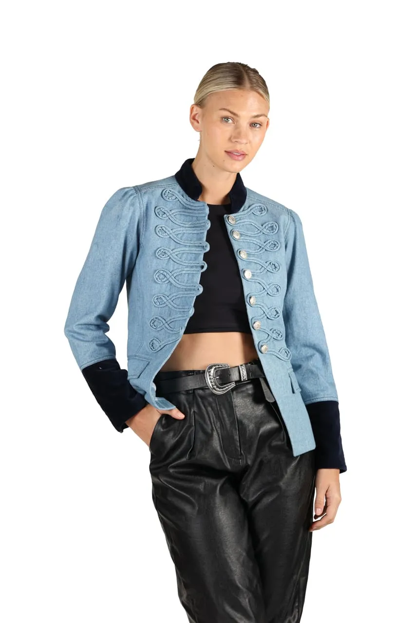 DENIM MILITARY JACKET