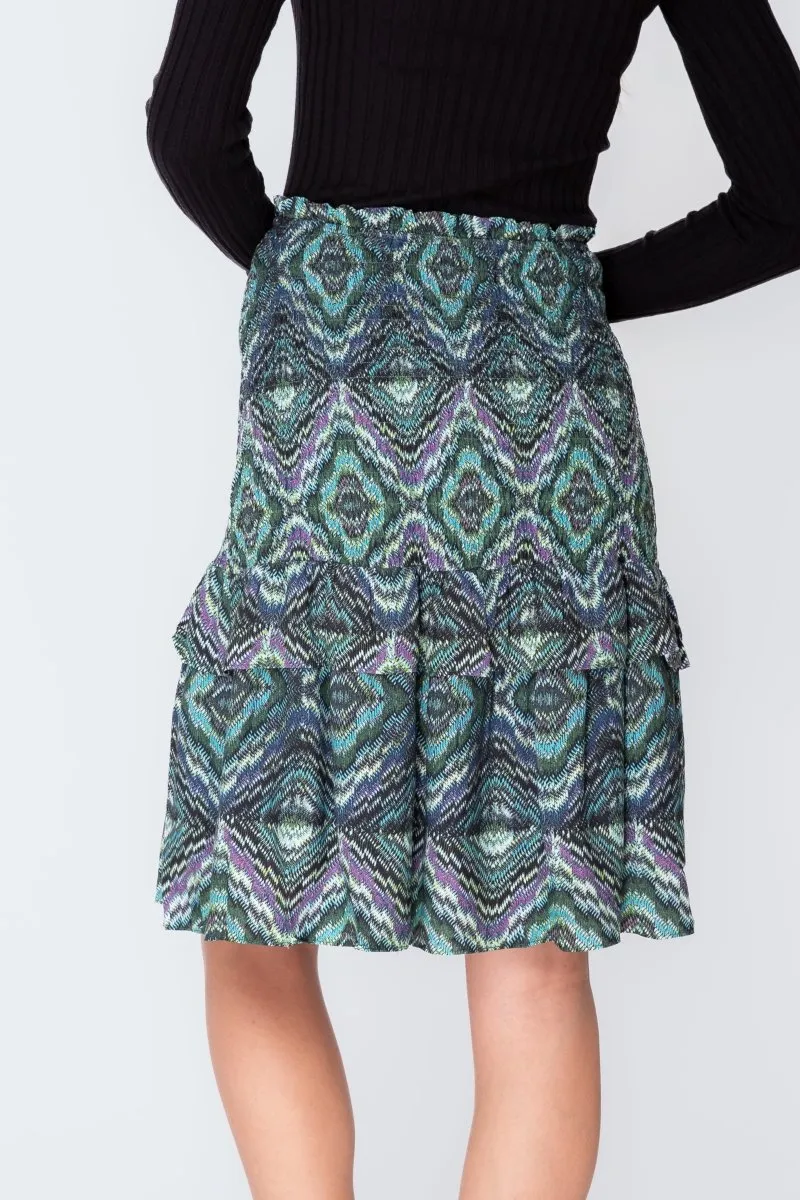 EMILY SKIRT (GREEN/MULTI) 23"