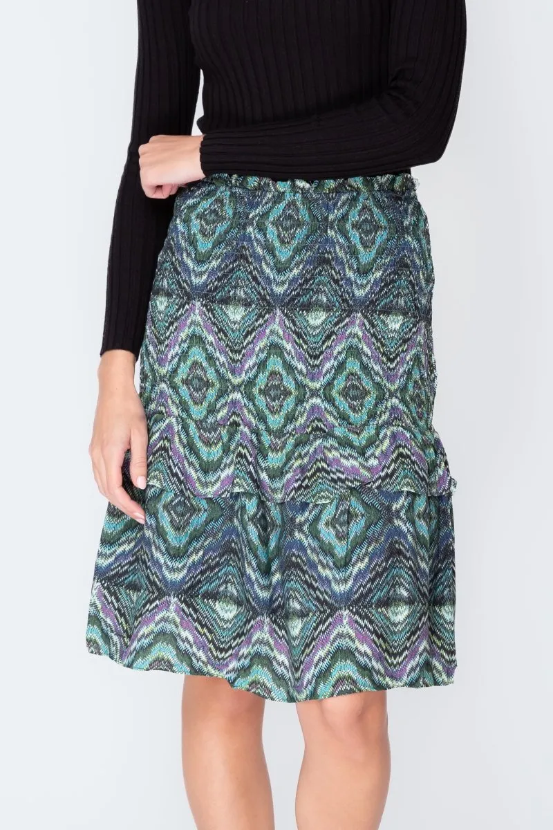 EMILY SKIRT (GREEN/MULTI) 23"