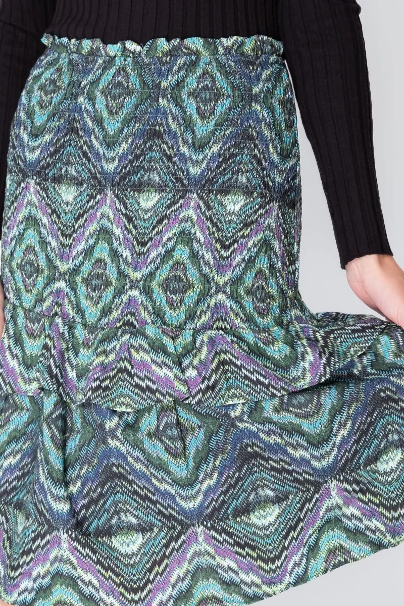 EMILY SKIRT (GREEN/MULTI) 23"
