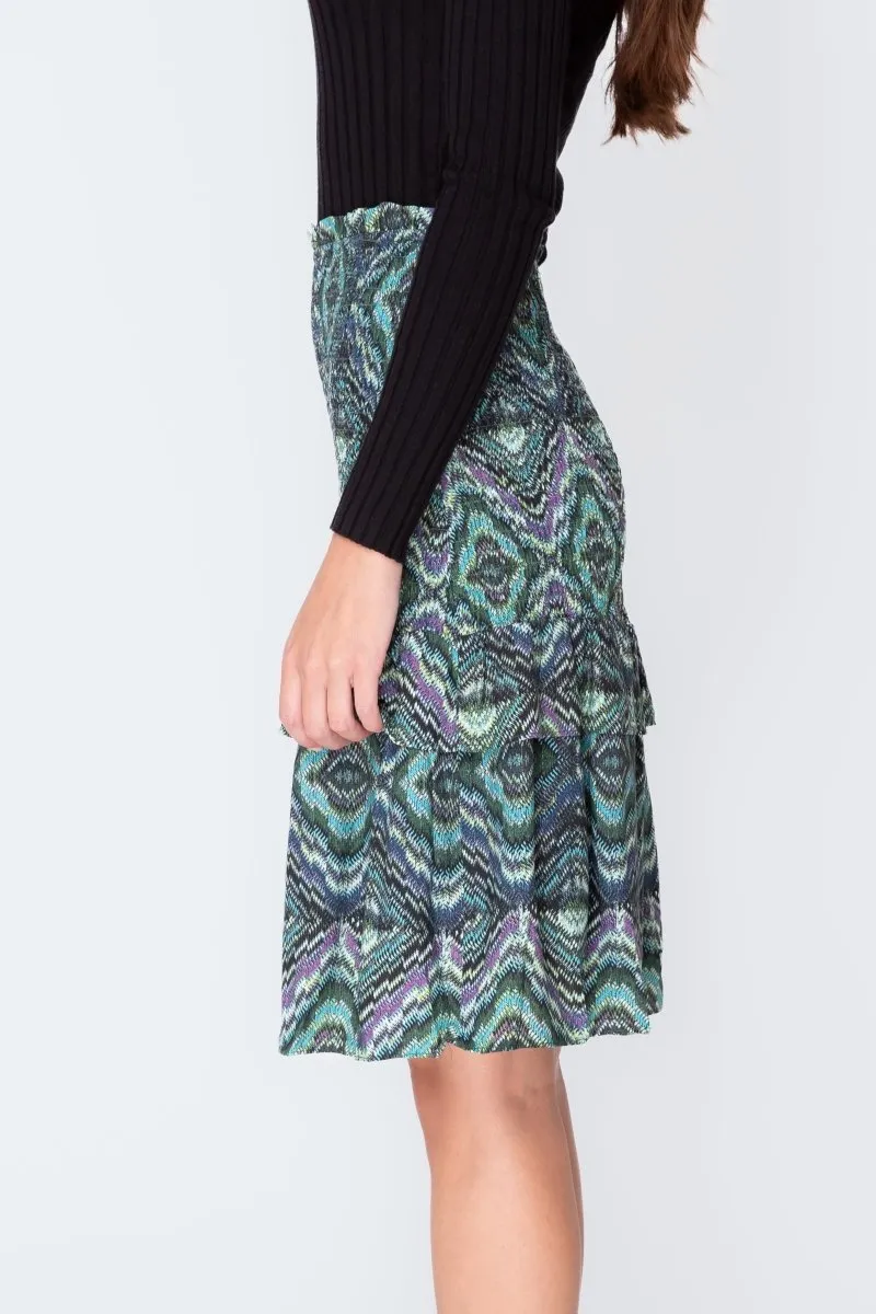 EMILY SKIRT (GREEN/MULTI) 23"