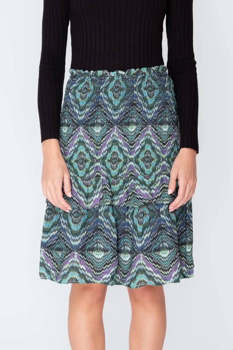 EMILY SKIRT (GREEN/MULTI) 23"