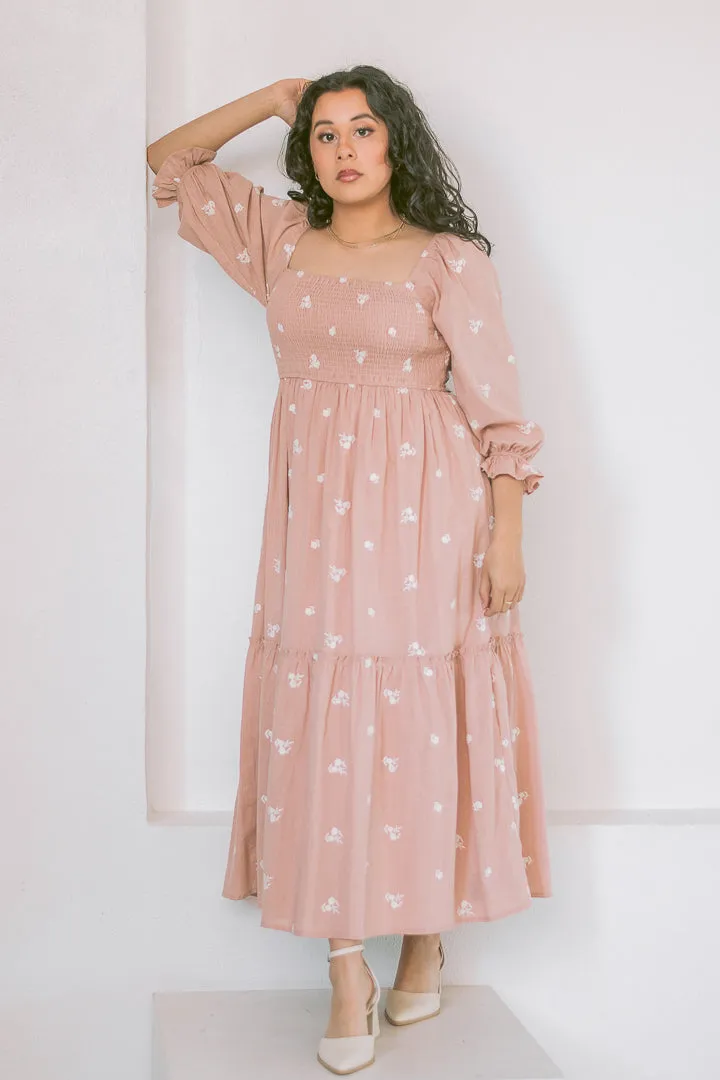 Enchanted Charm Embroidered Midi Dress
