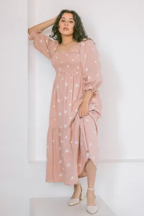 Enchanted Charm Embroidered Midi Dress