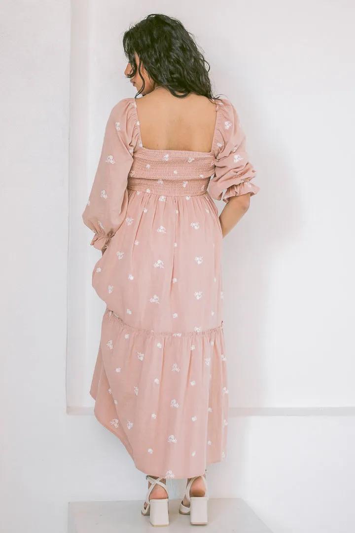 Enchanted Charm Embroidered Midi Dress