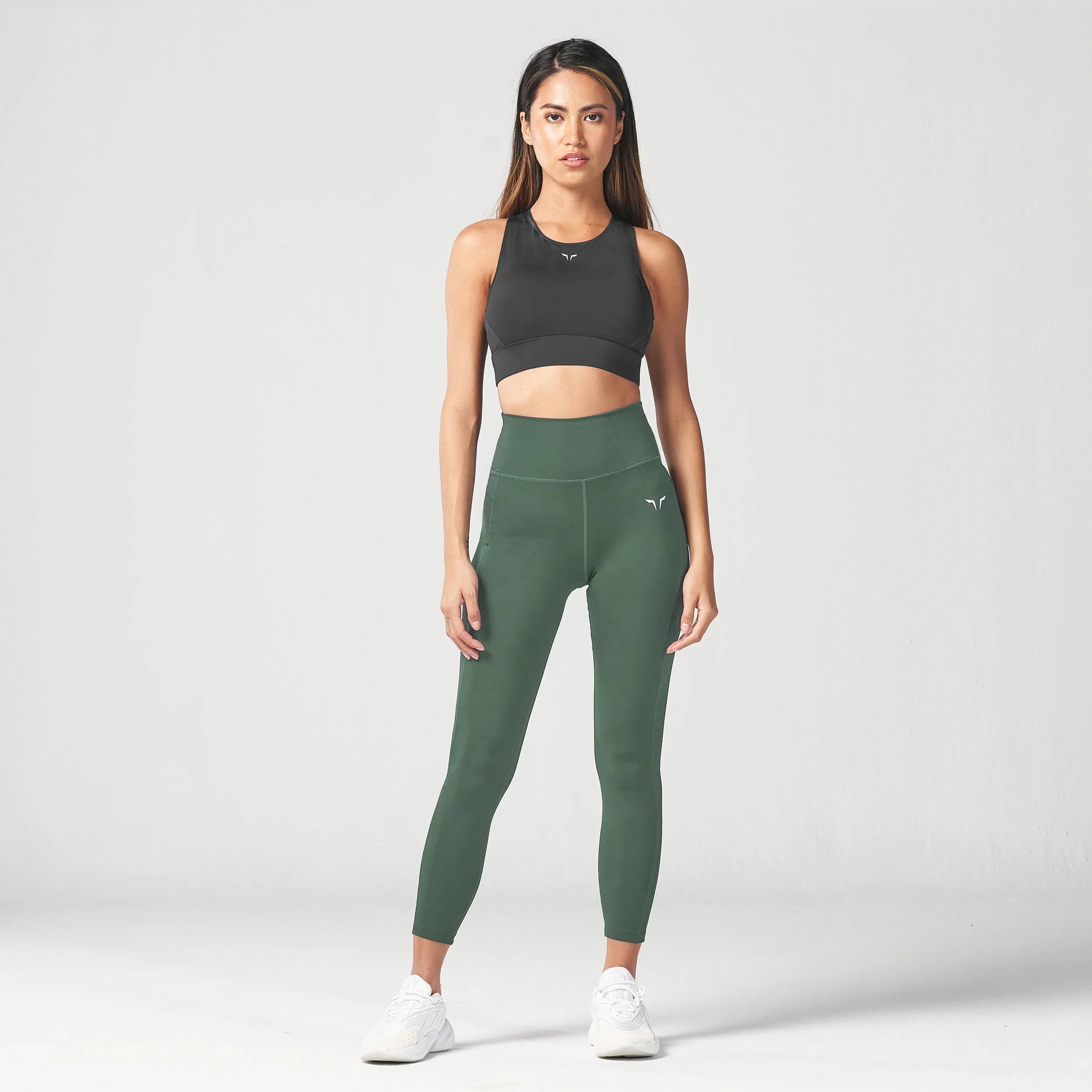 Essential Cropped Leggings 24" - Dark Forest