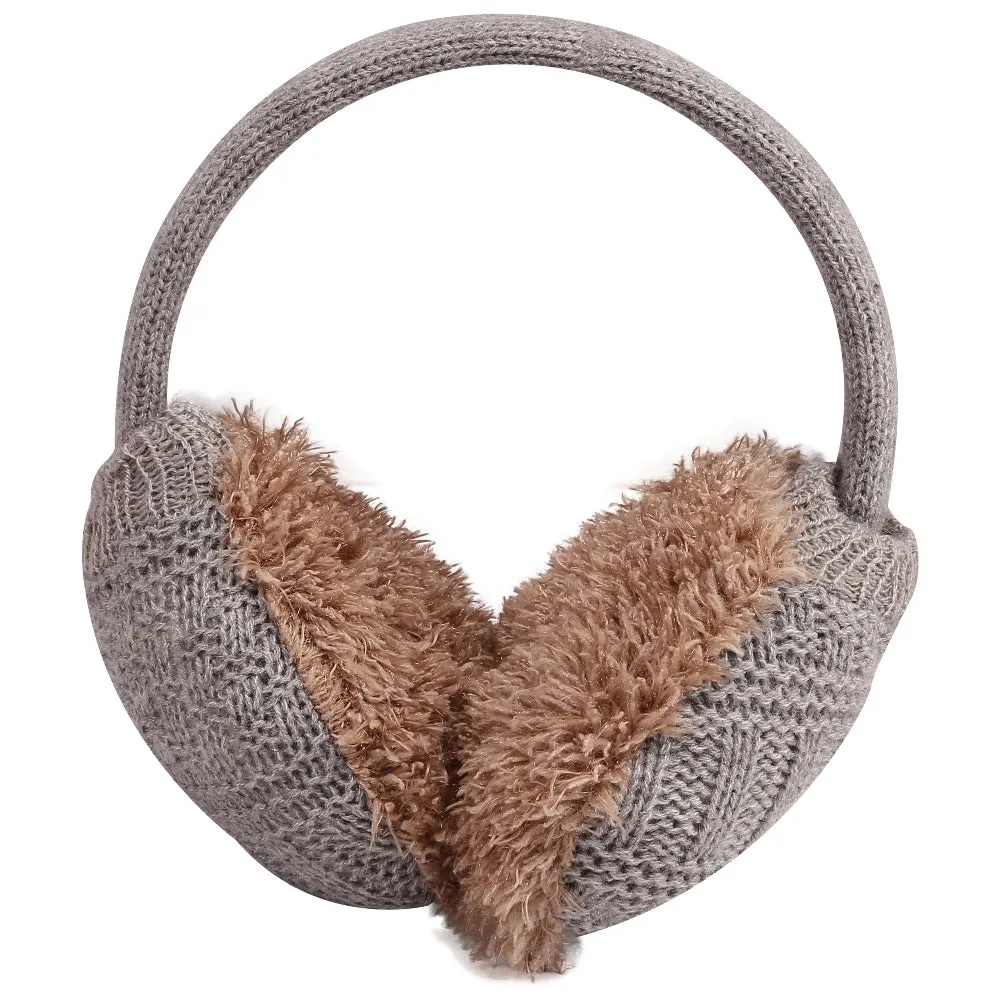 FabSeasons Grey Plain Winter Outdoor Ear Muffs