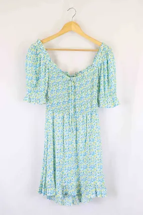 Faithfull The Brand Floral Blue Dress 12