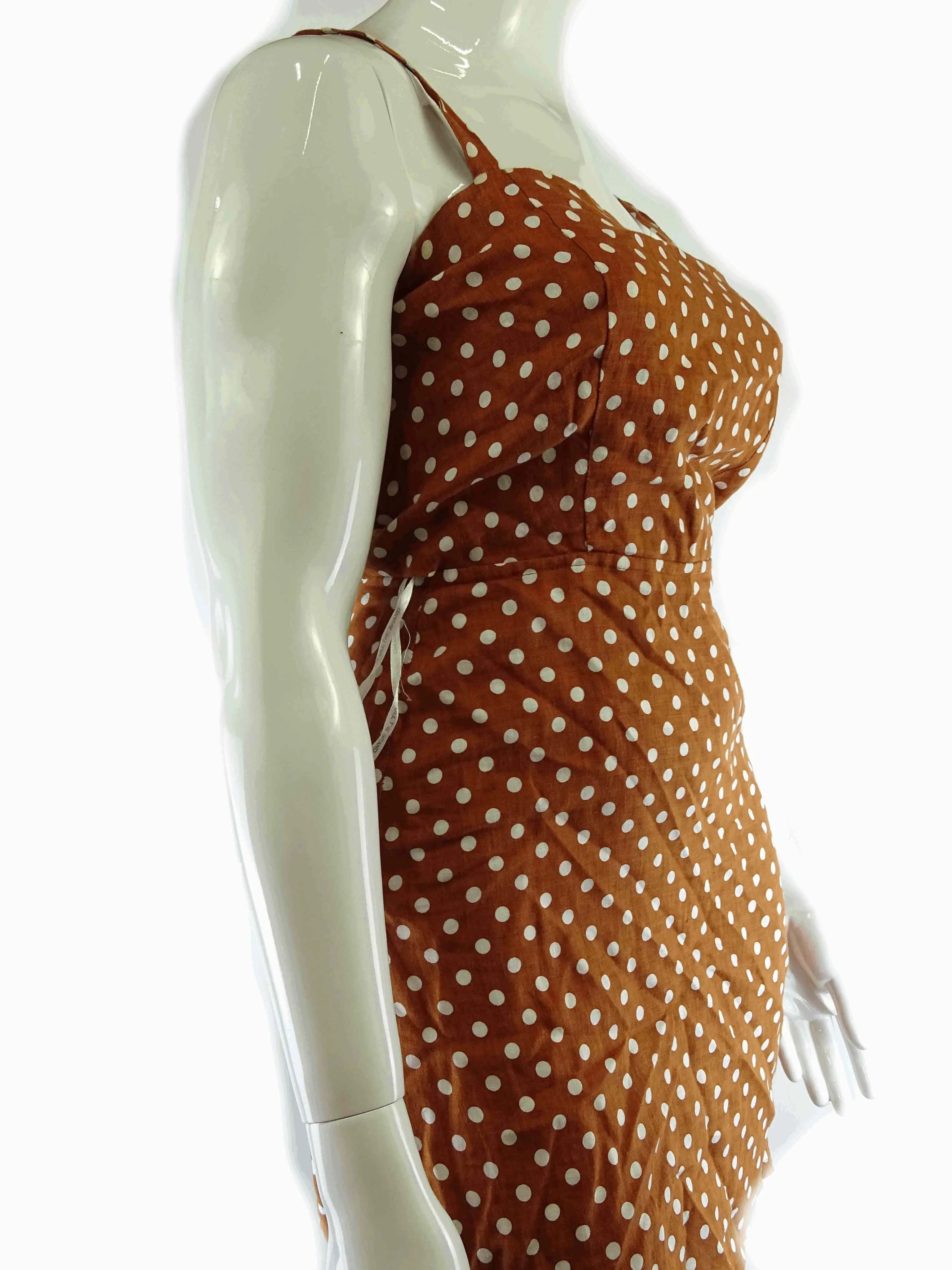 Faithfull The Brand Linen Spotty Dress 12