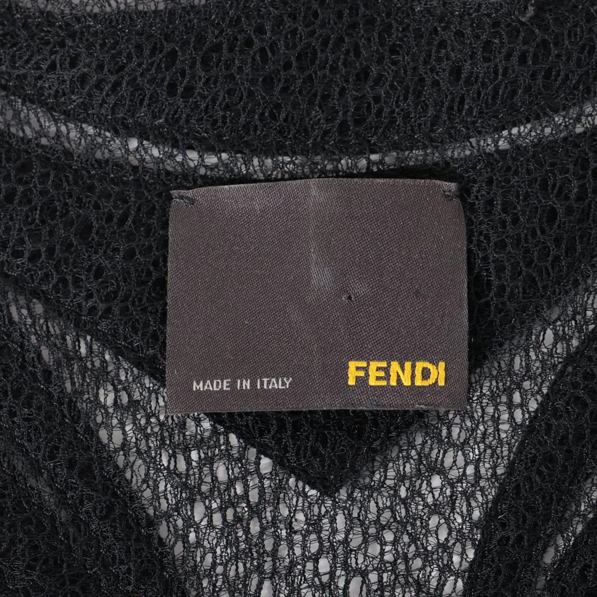 Fendi Zipper Leather Sleeveless Mid-length Dress Black