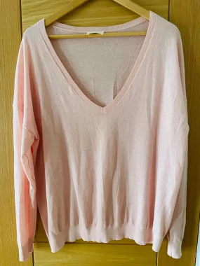 Fine Knit Baby Pink Hush Jumper - Size Large