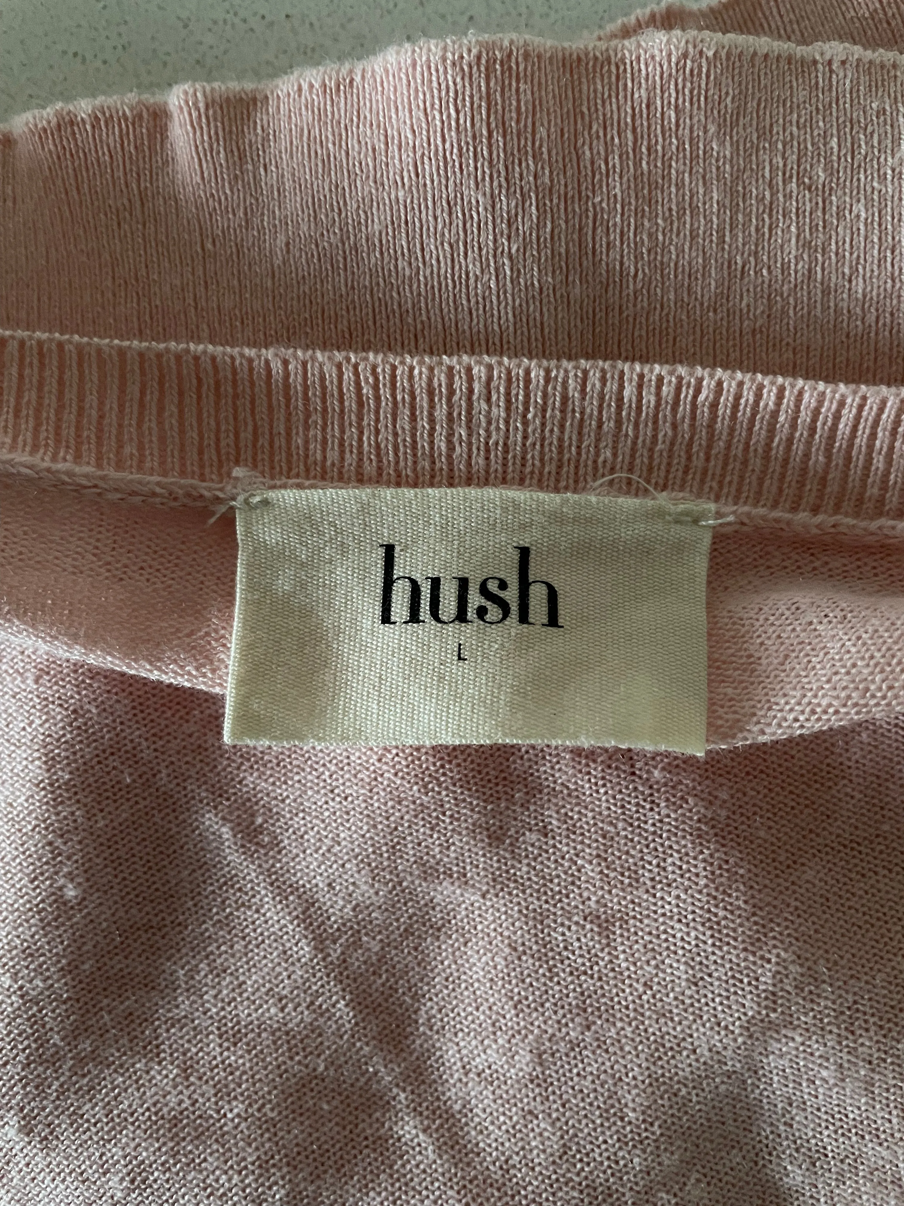 Fine Knit Baby Pink Hush Jumper - Size Large
