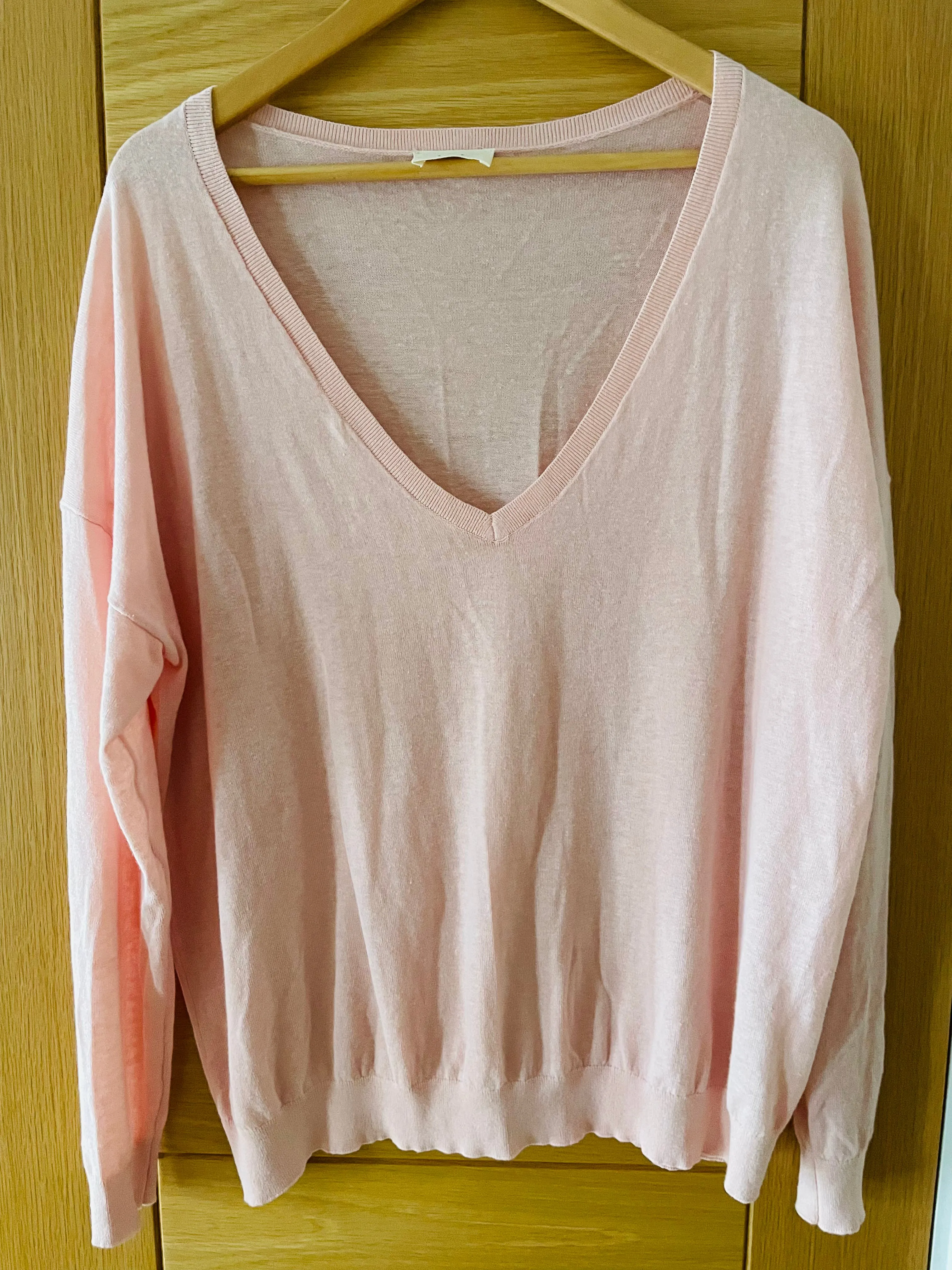 Fine Knit Baby Pink Hush Jumper - Size Large