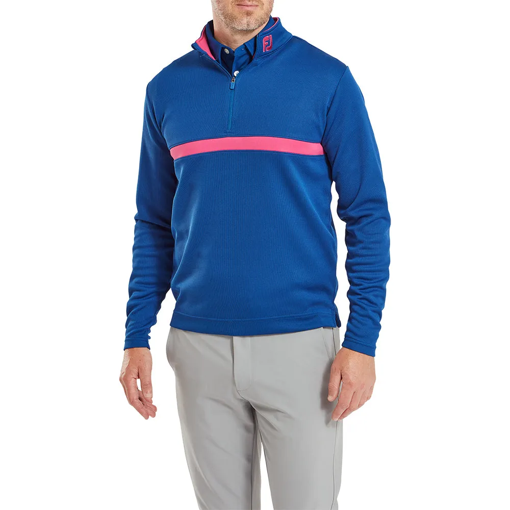 FootJoy Inset Stripe Chillout Pullover - Deep Blue/Berry