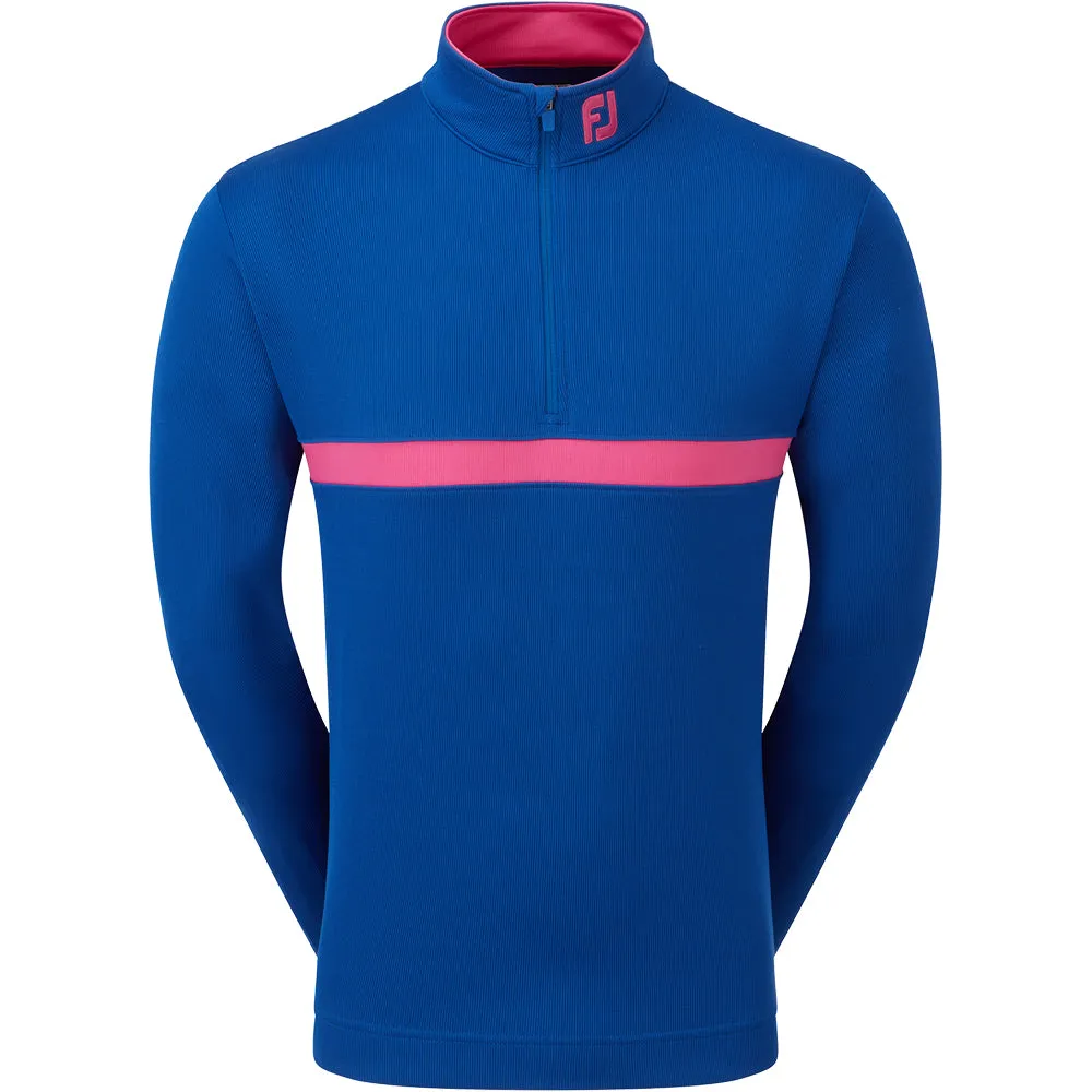FootJoy Inset Stripe Chillout Pullover - Deep Blue/Berry