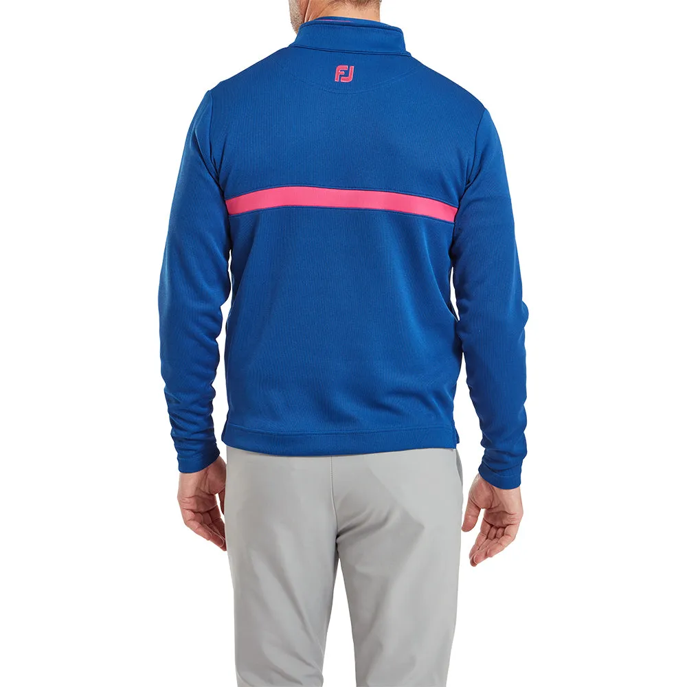 FootJoy Inset Stripe Chillout Pullover - Deep Blue/Berry