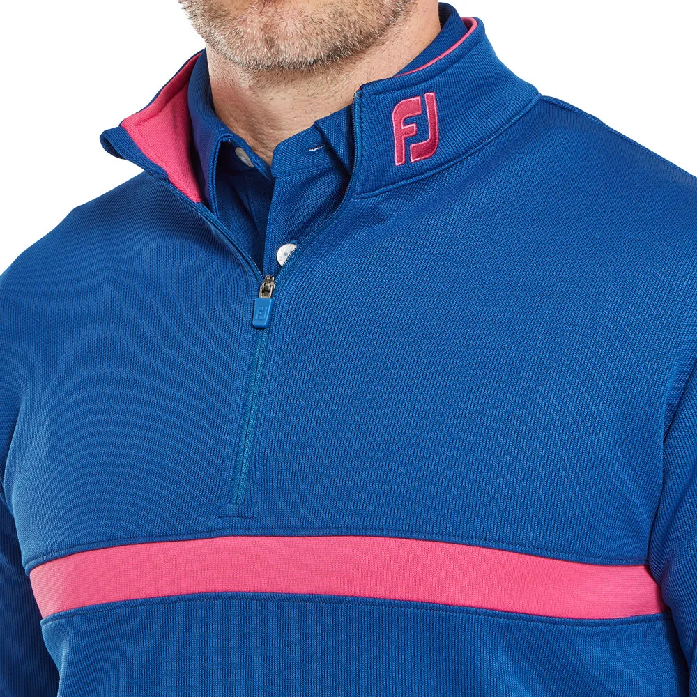 FootJoy Inset Stripe Chillout Pullover - Deep Blue/Berry