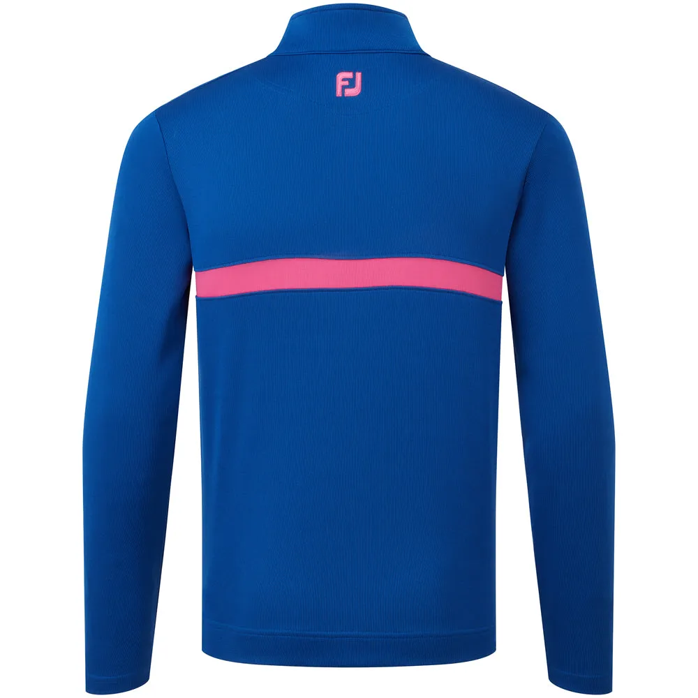 FootJoy Inset Stripe Chillout Pullover - Deep Blue/Berry