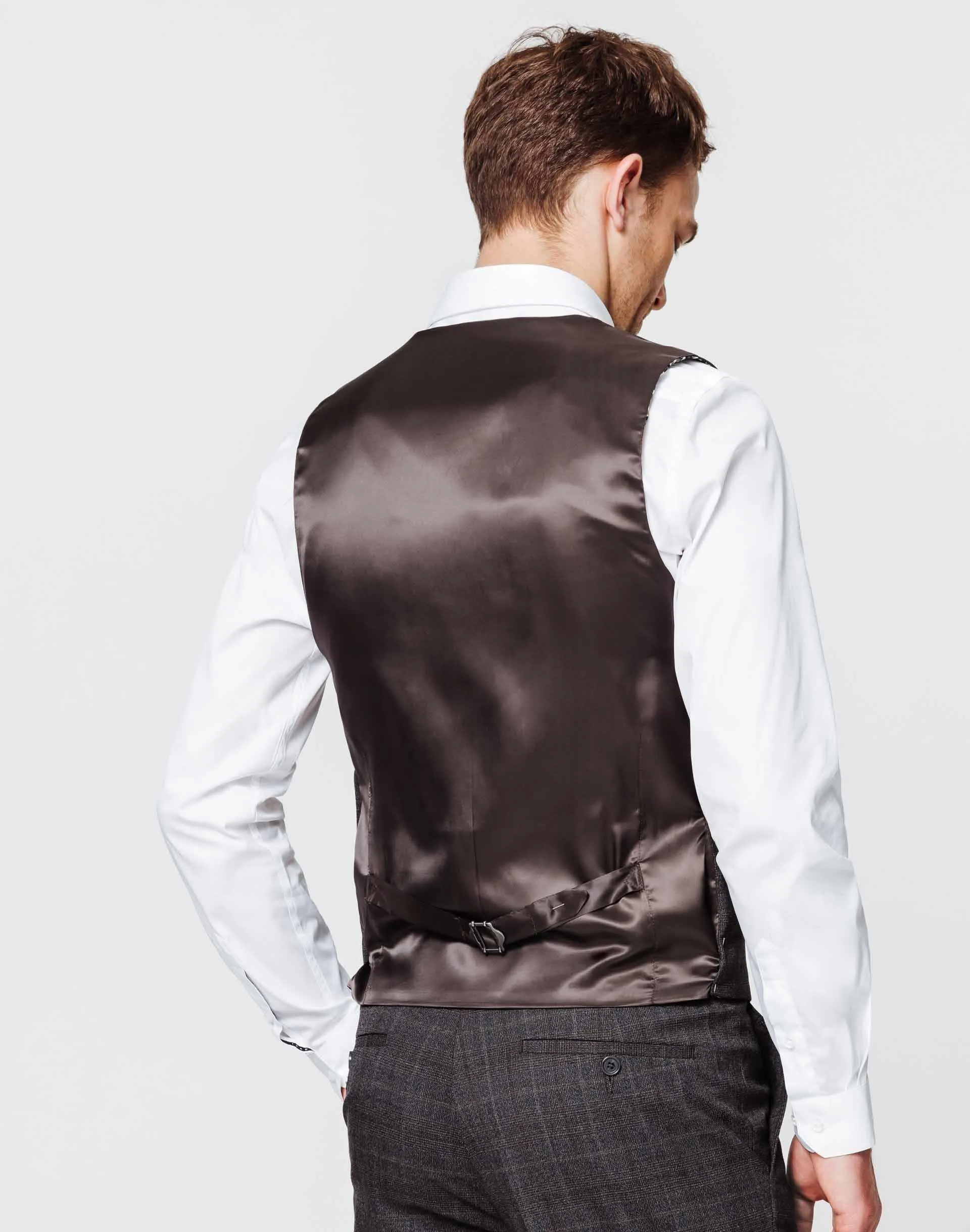 Gilet Prince de Galles marron